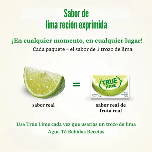 Vista 3 de True Citrus TRUE LIME Potenciador de agua, dispensador a granel, 500 unidades (paquete de 1), paquetes de mezcla de bebida de 0 calorías para agua