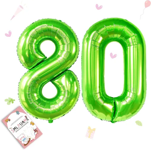 Vista 44 de Globos grandes de 40 pulgadas de números del 0 al 9, globos numéricos para decoración de fiesta de cumpleaños, globos de helio de aluminio