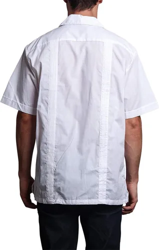 Vista 3 de G-style EE UU Remera playera mangas cortas de guayabera cubana para hombres
