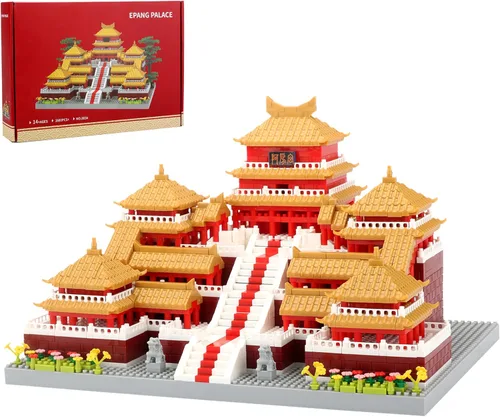 Vista 8 de Juego de bloques de construcción de arquitectura china, Epang Palace, 3050 piezas, juguetes creativos, el mejor regalo para adultos y niños a partir
