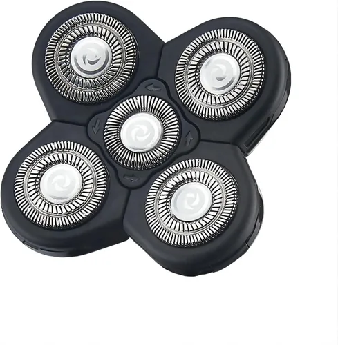 Vista 3 de Cabezas de repuesto para afeitadoras eléctricas para hombre, 5 en 1, reemplazables, alternativa, flotante, lavable, cabeza recortadora de cuchillas