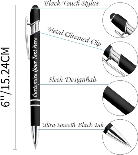 Vista 2 de 12 bolígrafos personalizados a granel, bolígrafos personalizados con grabado personalizado con nombre o texto, regalo ideal de aniversario