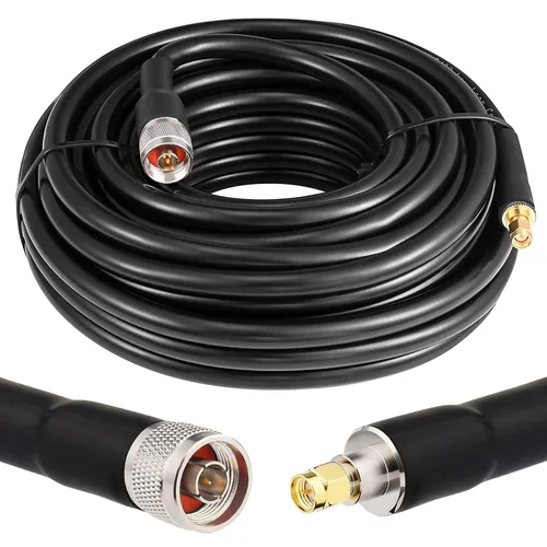 Vista 9 de XRDS -RF Cable SMA a N de 2 pies, conector N-macho a SMA-macho Cable de extensión KMR400 de baja pérdida