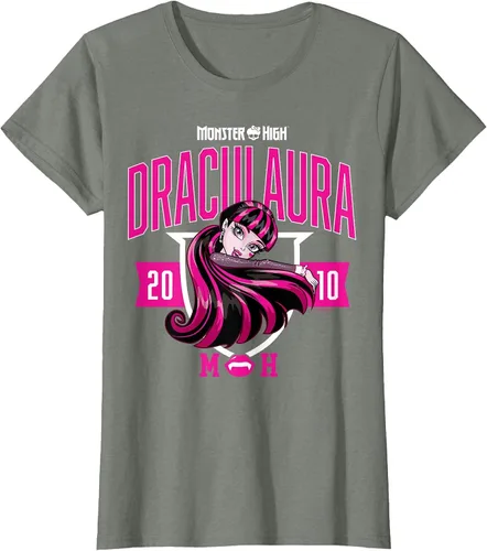 Vista 33 de Monster High -Camiseta Colegiada Draculaura Gris asfalto