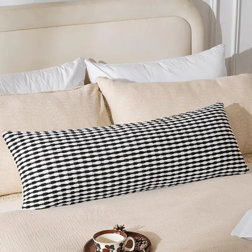 Vista 34 de AmHoo - Funda decorativa de almohada estilo bohemio de chenilla, funda de almohada con borlas tuftadas para sofá, cama, dormitorio, sala de estar