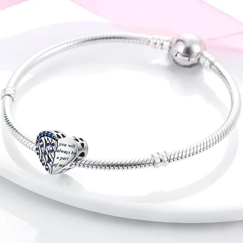 Vista 3 de NARMO Dijes de plata de ley 925 con diseño de mariposa para pulseras