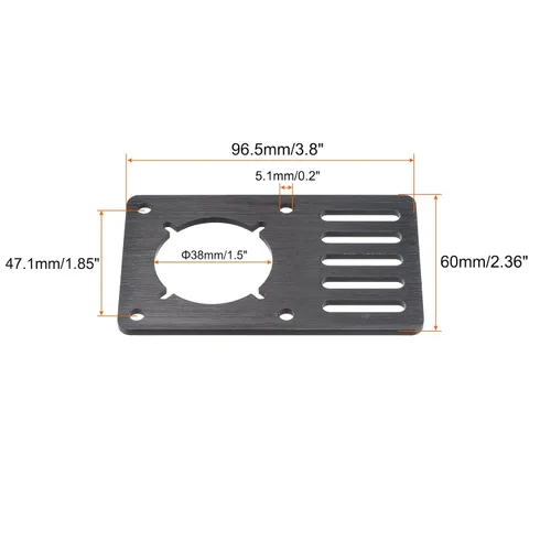 Vista 2 de MECCANIXITY Placa de montaje de motor paso a paso Placa de montaje de aleación de aluminio negro para impresora 3D Paquete de 2