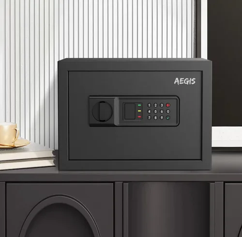 Vista 7 de Caja fuerte electrónica AEGIS de 0,8 pies cúbicos - Caja fuerte de seguridad con teclado digital para el hogar/oficina, caja de efectivo de acero