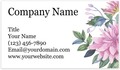 Vista 21 de Tarjetas de visita personalizadas con diseño floral de 3.5 x 2 pulgadas, cartulina reciclada o mate, 100% fabricadas en los Estados Unidos, más