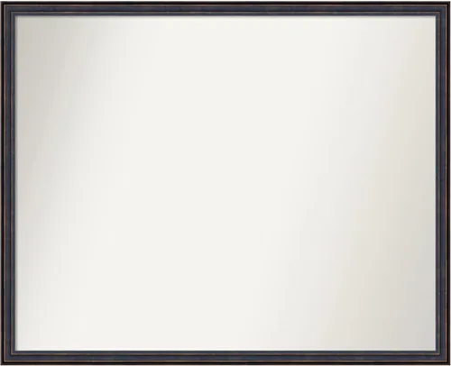 Vista 50 de Amanti Art Espejo de baño de bronce para sobre el fregadero, 25 x 26 pulgadas, espejo rectangular de bronce oscuro, marco de madera tradicional