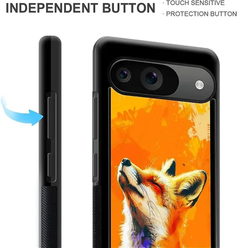 Vista 1915 de Compatible con Google Pixel 4A 5G Mobile Case Creative Acrylic Panel trasero Silicona Protección Grip especialmente diseñado para Google Pixel 4A 5G