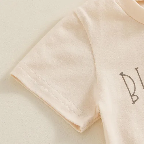 Vista 5 de Sduydiosy Ropa de verano para bebé niño, Big Brother en construcción, camisetas de manga corta, pantalones cortos, lindos trajes para recién nacidos
