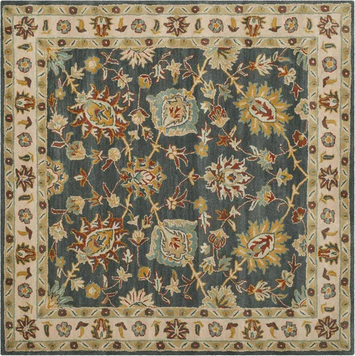 Vista 13 de SAFAVIEH Classic Collection - Alfombra decorativa de 2 x 3 pies, marfil y azul claro, hecho a mano, lana oriental tradicional, ideal para zonas