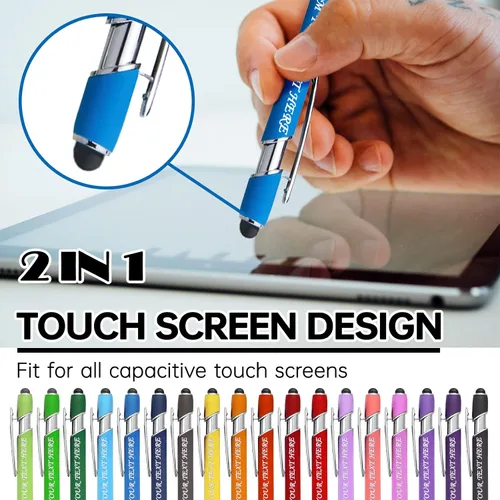 Vista 3 de VectWaby - Bolígrafos personalizados a granel, bolígrafo grabado con nombre, logotipo, lápiz capacitivo para pantallas táctiles, a granel