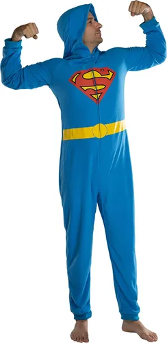 Vista 8 de DC Comics Liga de la Justicia Superhéroe Pijamas Familiares a Juego Union Suit Para Hombres, Mujeres, Niñas, Niños y Mascotas