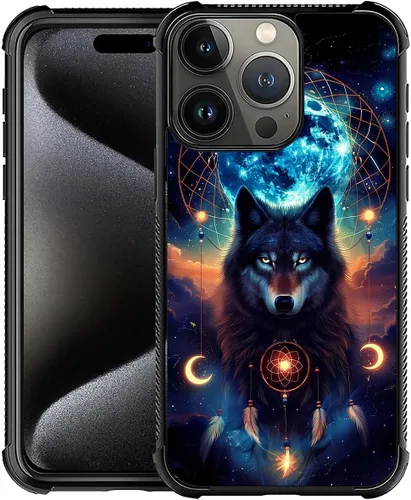 Vista 633 de Funda compatible con iPhone 15, diseño de elefantes africanos, diseño increíble a prueba de golpes, antiarañazos, carcasa trasera de policarbonato