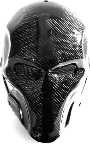 Vista 6 de Máscara de fibra de carbono 100% Cómics Cosplay Props Deathstroke Terminator Casco Máscara Caza