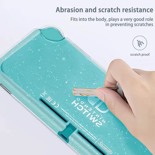 Vista 5 de DLseego Funda protectora compatible con Nintendo Switch Lite funda de TPU suave con purpurina con absorción de golpes y antiarañazos funda