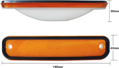 Vista 4 de Luces de señal de giro marcadoras laterales ámbar del guardabarros delantero del conductor y pasajero con moldura negra de repuesto para camioneta