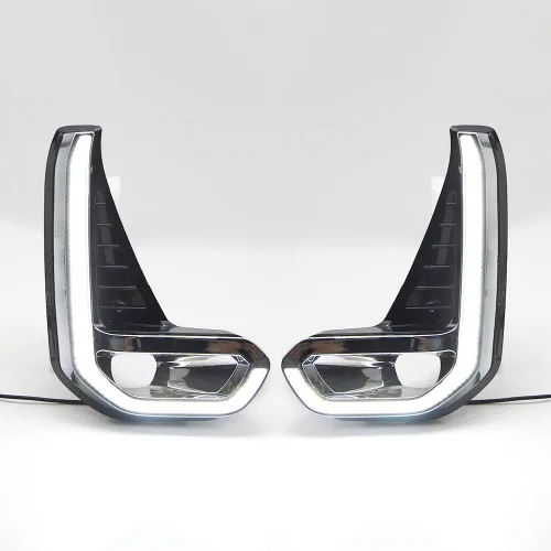 Vista 6 de Dreamseek Luz antiniebla LED DRL para Toyota Hilux Revo 2020 2021 2022 (8ª generación) Luz diurna frontal con señal de giro secuencial dinámica