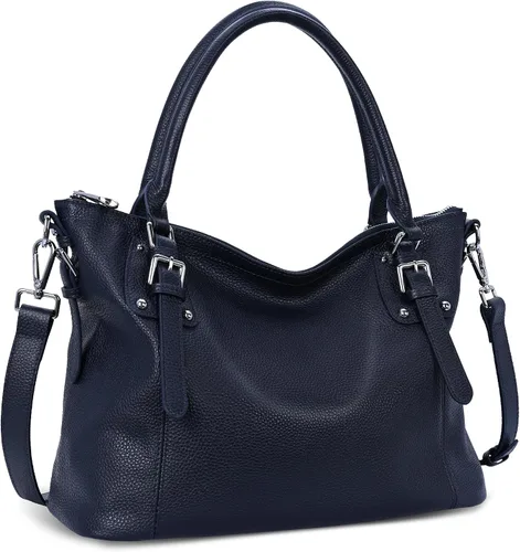Vista 11 de HESHE - Carteras y bolsos de cuero genuino para mujer, bolso de mano, bolso de hombro, bolso de asa superior, bolso cruzado, bolso tipo morral