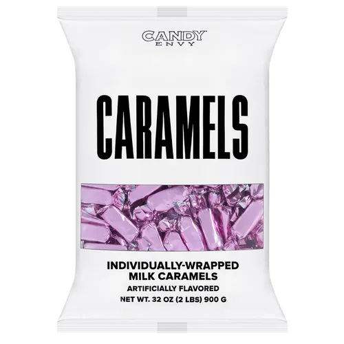 Vista 8 de Caramelos envueltos individualmente en color rosa claro, bolsa de 2 libras, aproximadamente 190
