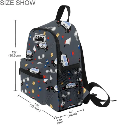 Vista 3 de Glaphy Mochilas para niños, Police Car, Mochilas Daypack