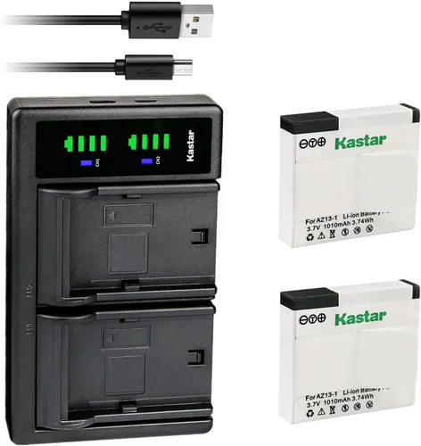 Vista 5 de Kastar Cargador de batería USB LTD2 compatible con Xiaomi YI AZ13-1, AZ13-2 batería, cámara de acción Xiaomi Yi, cámara de acción Yi 1, Xiaomi