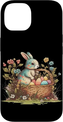 Vista 4 de Happy Easter Day Easter Bunny Happy Easter Egg Basket Case for iPhone 17
