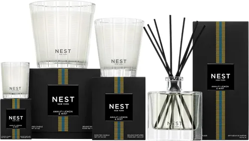 Vista 6 de NEST New York - Vela perfumada con tres mechas, limón y menta de Amalfi - 21.2 oz - Hasta 100 horas de tiempo de combustión - Recipiente de vidrio