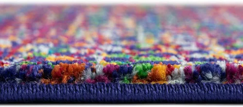 Vista 4 de Unique Loom Calypso Collection - Alfombra rectangular de 2 x 3 pies, color azul y multicolor