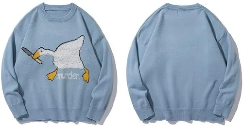 Vista 2 de Y2K - Suéter Grunge de punto de hadas, gótico, hadas, gallinas, ropa de calle, estética, punk, ropa Harajuku