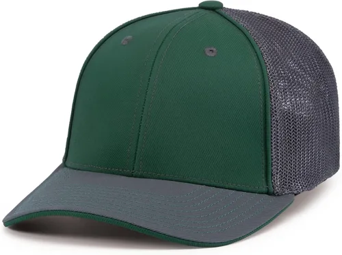 Vista 13 de Pacific Headwear Gorra unisex Pacific Headwear Trucker Flexfit® para adultos Grafito/Negro/Negro