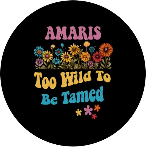 Vista 3 de AMARIS Nombre Lindo Retro Niñas Wildflower AMARIS Nombre PopSockets Estándar PopGrip
