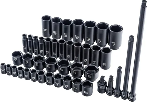 Vista 3 de 43PC 1/2" DR AE IMP JUEGO DE SOCKET, Negro