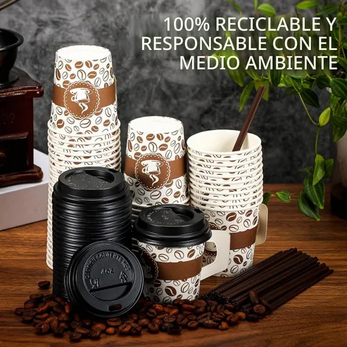Vista 5 de Tessco for you - Juego de 200 tazas de café expreso desechables de 4 onzas