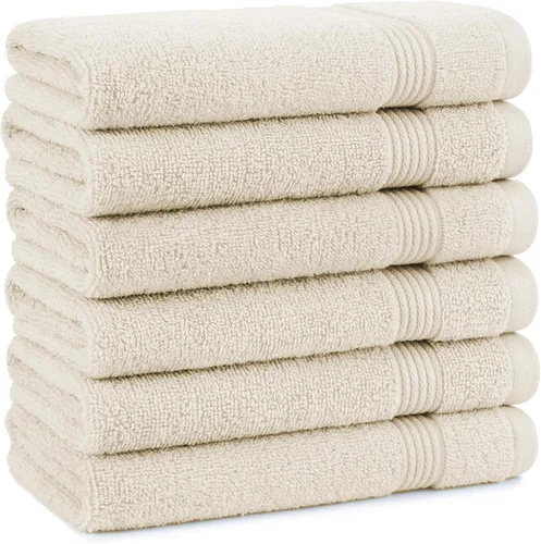 Vista 22 de Juego de toallas de baño Arkwright de 4 piezas - 100% algodón súper suave, 600 GSM de secado rápido y absorbente, artículos de lujo para baño