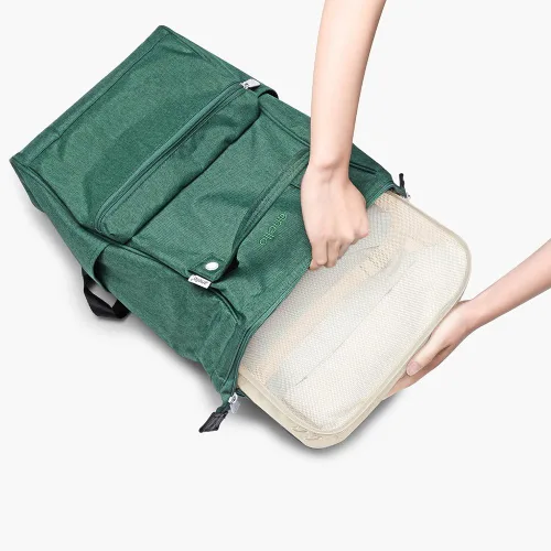 Vista 7 de Cubos de embalaje, organizadores de equipaje de viaje con bolsa de aseo
