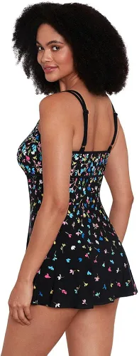 Vista 3 de Longitude Traje de baño para mujer, con costuras imperio, princesa, copa suave, torso largo