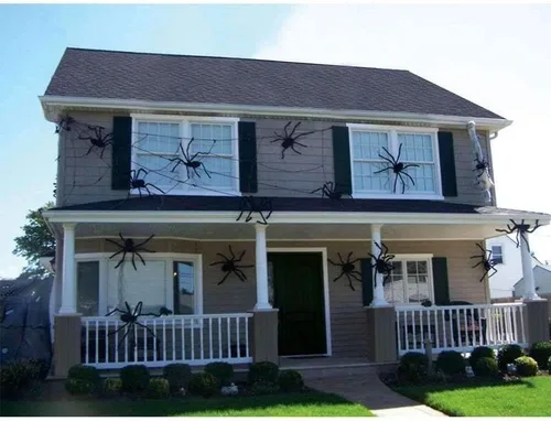 Vista 5 de Decoraciones de Halloween, mochila de araña para adultos con gafas de araña gratis, disfraz de araña peluda aterradora, patas de araña de felpa
