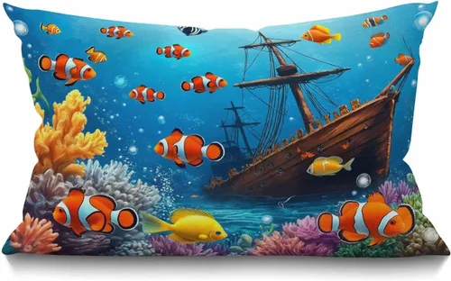 Vista 20 de Smooffly Funda de almohada rectangular rectangular rectangular con diseño de estrella de mar de playa y estrella de mar, funda de cojín de lino