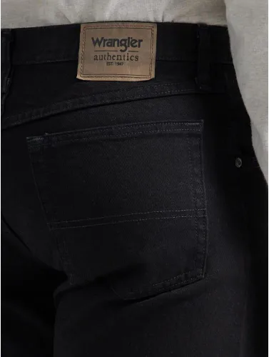 Vista 4 de Wrangler Authentics Jeans clásicos para hombre, corte holgado, con 5 bolsillos de algodón