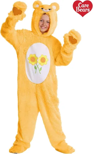 Vista 2 de Care Bears - Disfraz de oso amigo para niños, overol de oso amarillo, acogedor de una pieza para Halloween y fiestas de disfraces