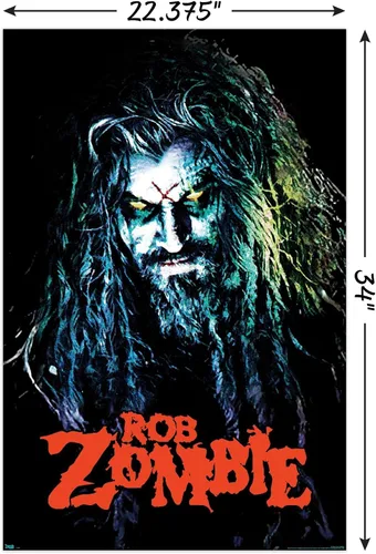 Vista 3 de Rob Zombie - Póster de pared HellBilly de 34 pulgadas de largo x 22.4 pulgadas de ancho, versión sin marco