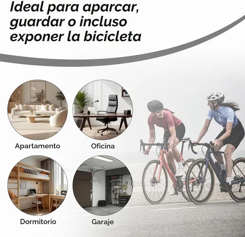 Vista 7 de ROCKBROS - Soporte para bicicleta 2 en 1, vertical u horizontal para ruedas de 20 a 29 pulgadas Foldable design saves space in garages and