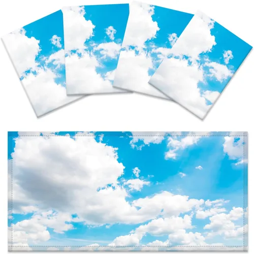 Vista 14 de Cubiertas de luz fluorescente para luces de techo, cubierta magnética de nube para lámparas fluorescentes o LED de 2 pies x 4 pies para aula, hogar