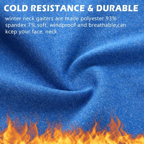 Vista 5 de HONGTEYA Polaina de cuello de invierno para hombres y mujeres, resistente al viento, máscara facial para clima frío, esquí, deportes al aire libre