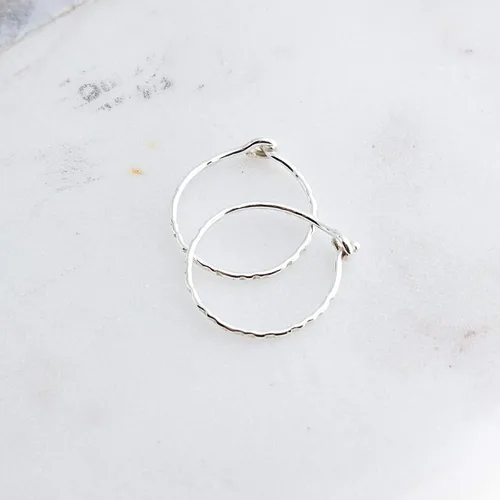 Vista 56 de Aretes de plata de ley abiertos para cartílago, tragus, delgados, calibre 22