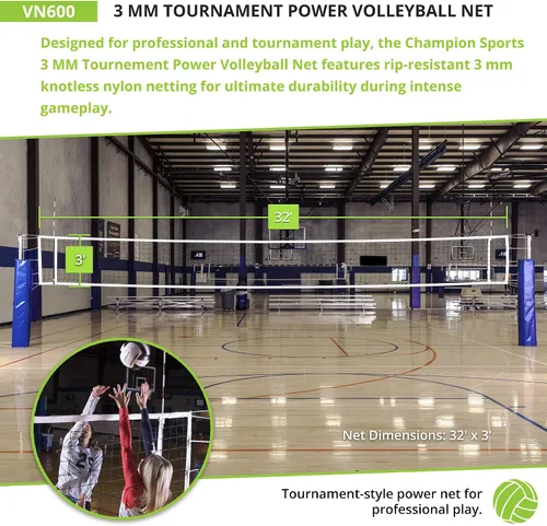 Vista 4 de Champion Sports Torneo Oficial y Redes de Voleibol de Tamaño Olímpico