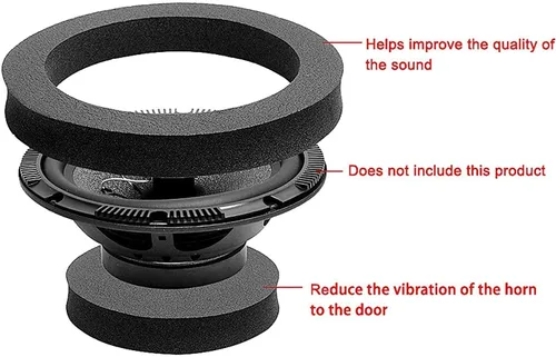 Vista 2 de RDBS 6 '' 6.5" 6.75 '' altavoz espuma anillos 3 anillos esponja coche audio deflectores 3-Ring Concentric Foam Enhancer Self Adhesive Gasket Block